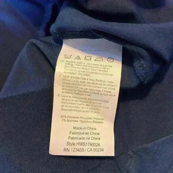 H by Halston women’s navy blue pull on wide leg pant. Size medium. - Picture 6 of 6